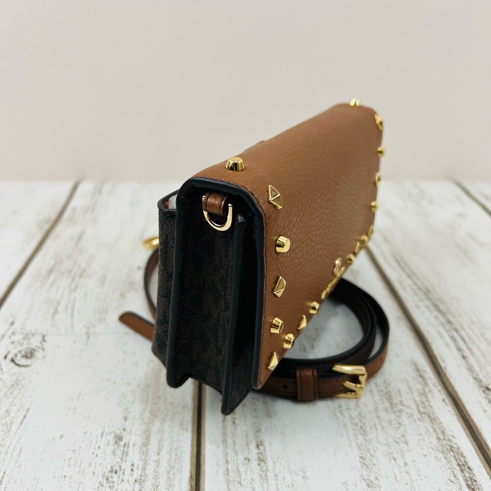 Michael Kors Signature Logo Small Phone Crossbody Bag Wallet - Picture 6 of 13